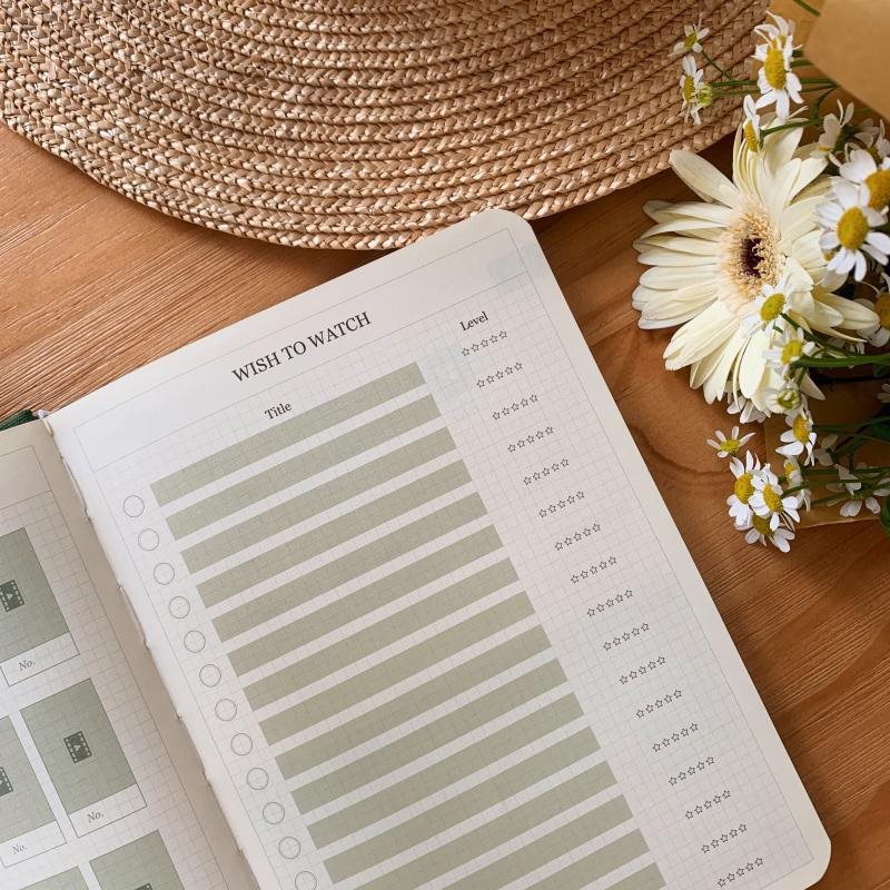 【】布面观影笔记 复古手帐本 电影电视综艺记录本子-阿里巴巴