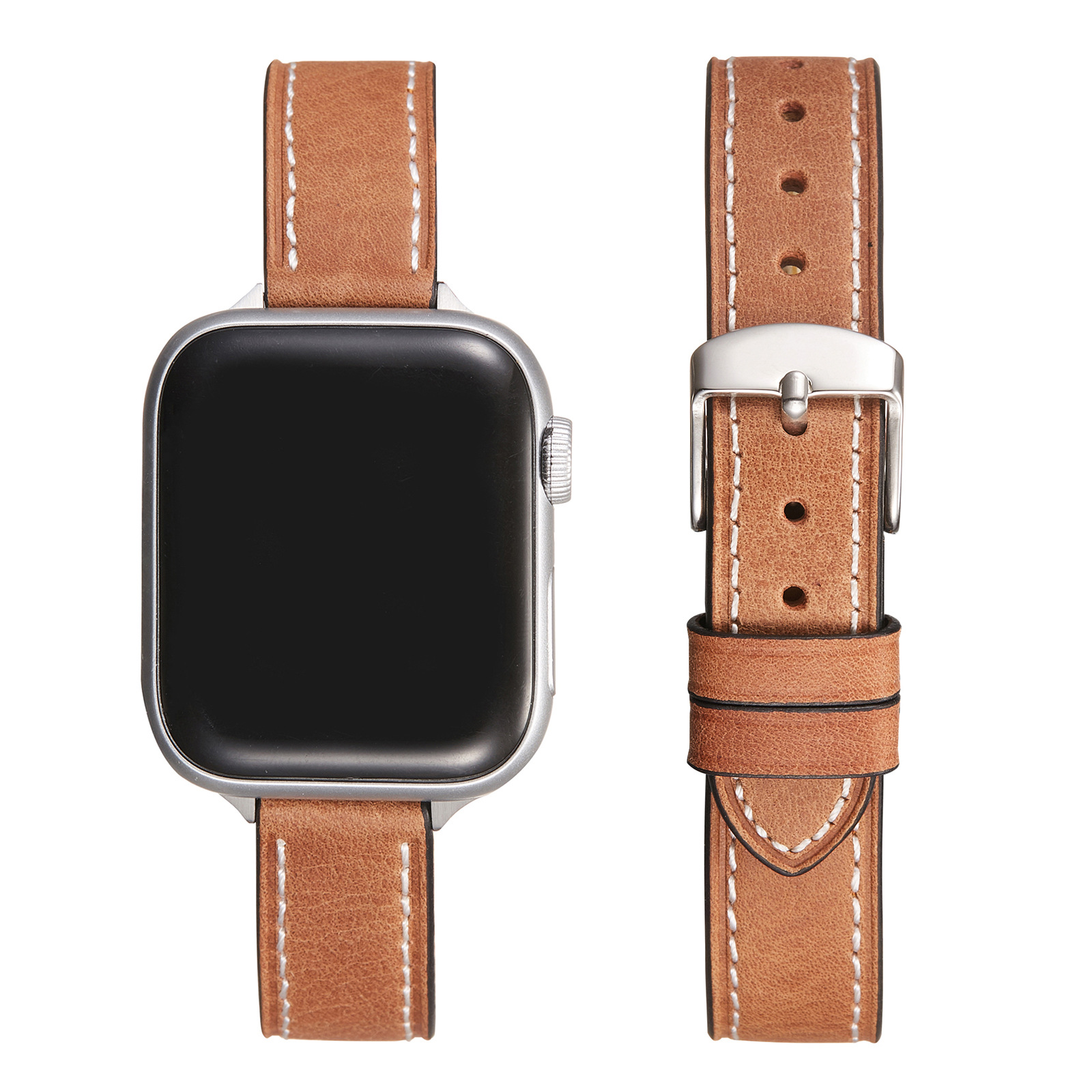 适用苹果手表真皮表带apple watch 女士休闲精致手表带38/40/41mm
