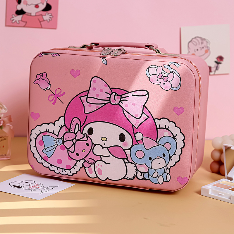 Portable Cosmetic Bag Women's Cute Large Capacity Suitcase New High-Grade Skin Care Travel Bag Storage Box