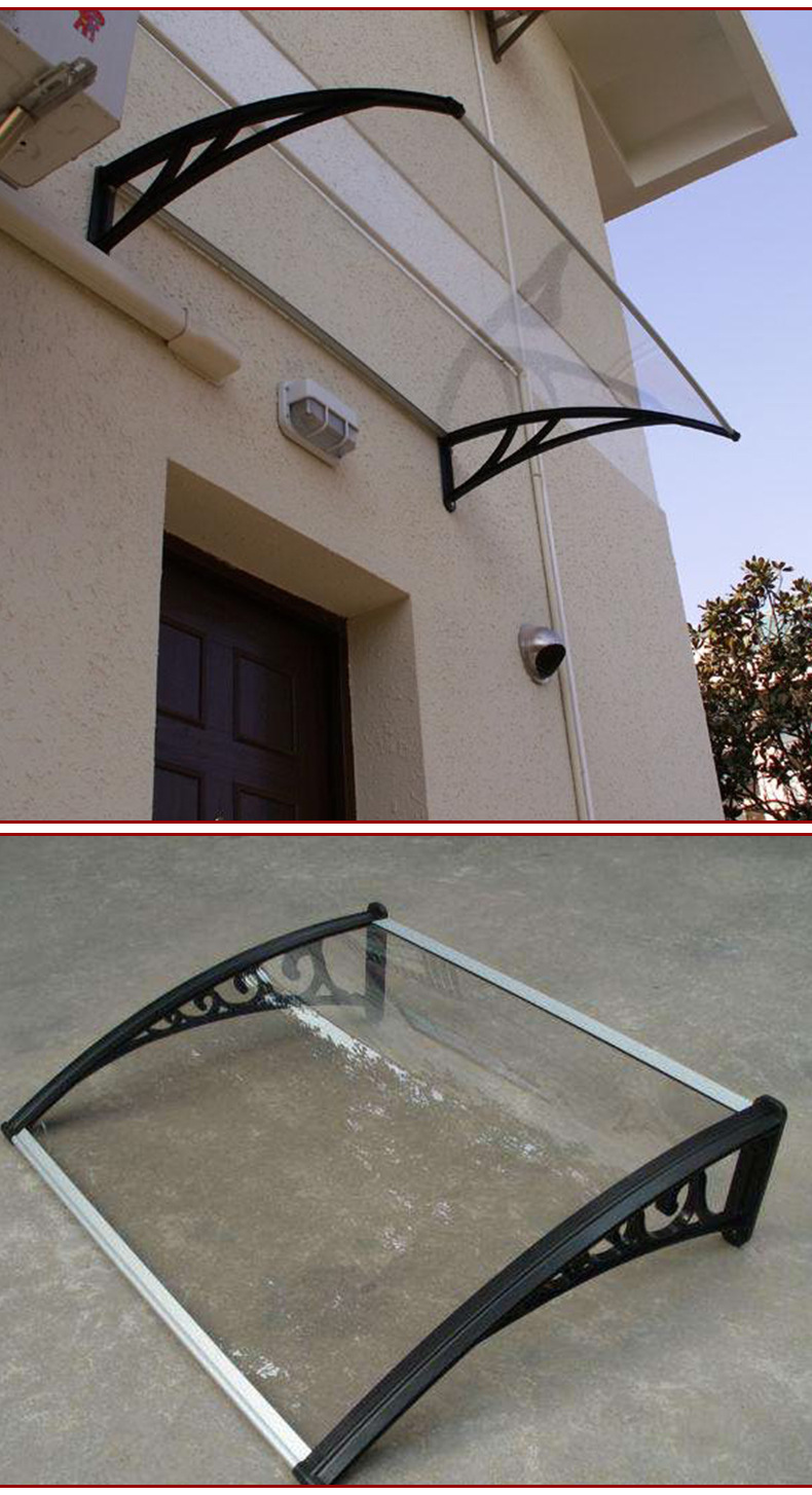 铝合金雨棚支架pc耐力板无声雨棚阳台窗户挡雨铝合金雨棚支架批发