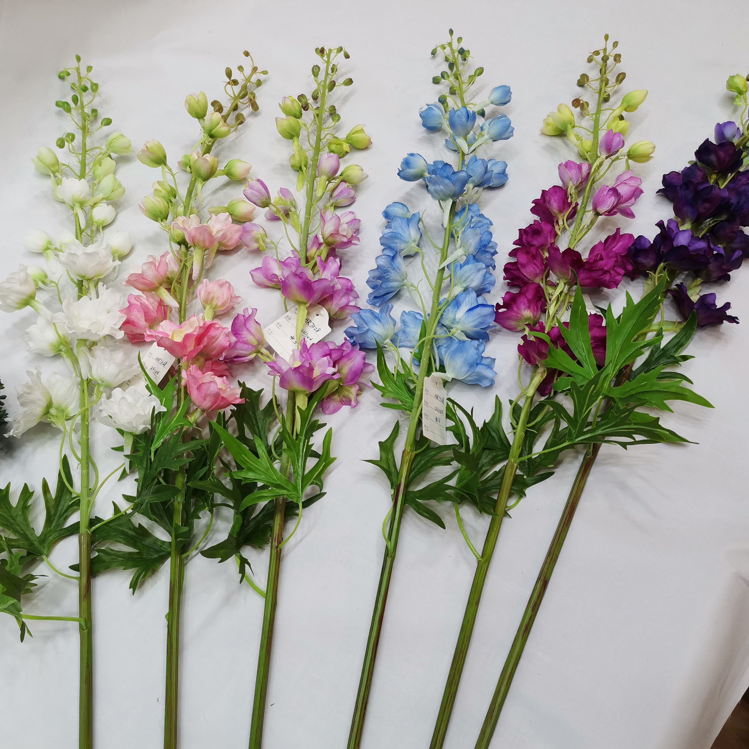 优质出口飞燕草仿真花 婚庆迎宾造景绢花 摄影道具风信子婚礼假花