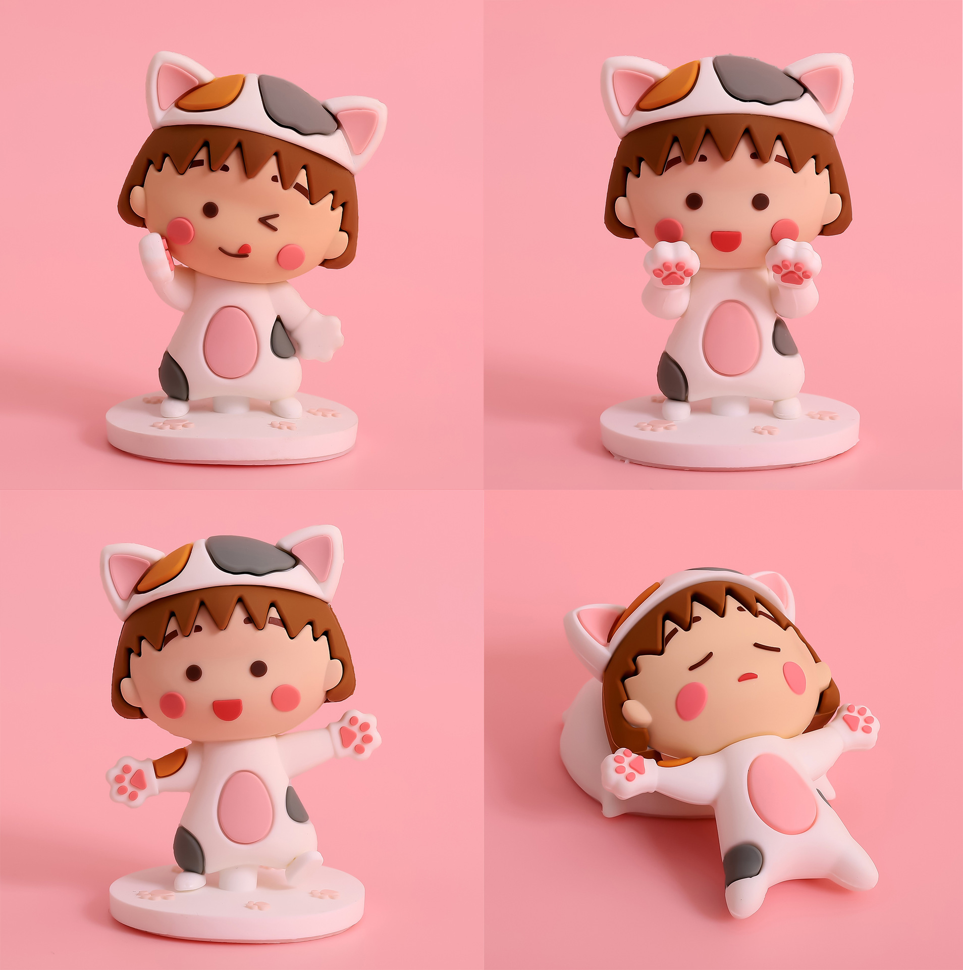 【一件代发】樱桃小丸子盲盒手办摆件挂件公仔模型动漫汽车玩可爱