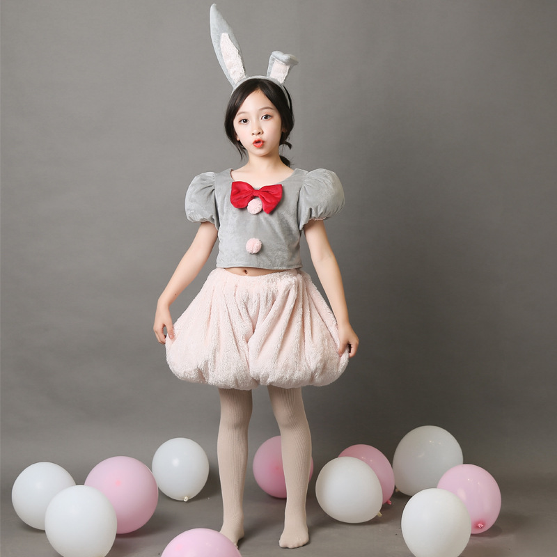 儿童女童幼儿园六一小兔子衣服演出服表演舞蹈服装服动物cosplay