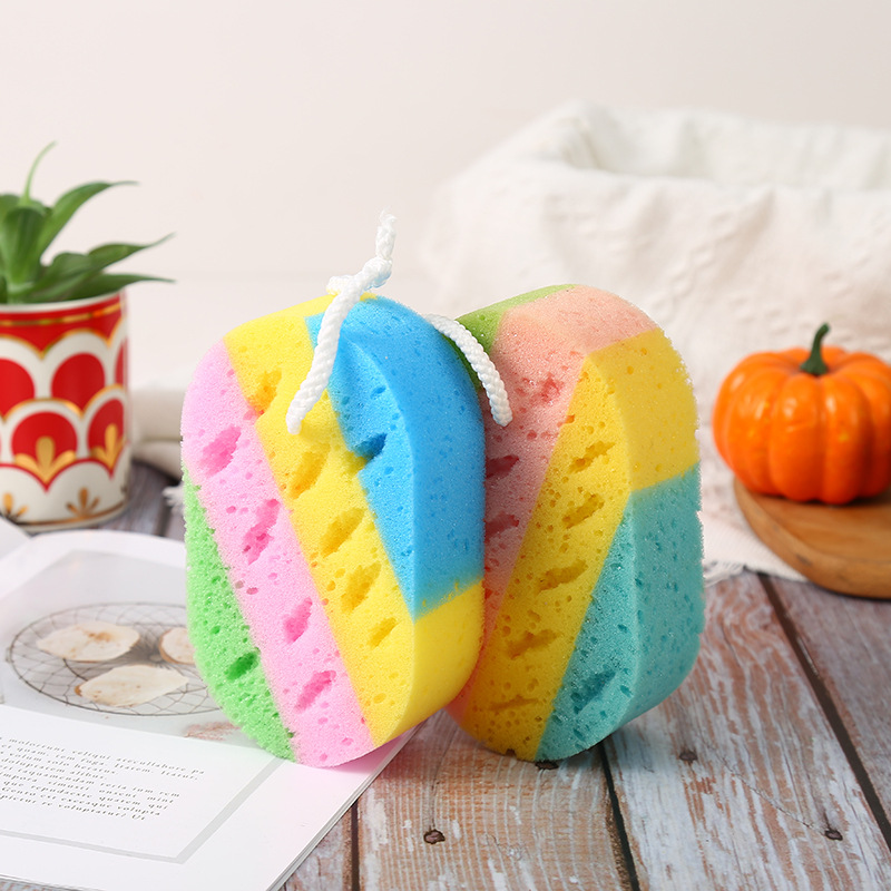 Baijie Four-Color Oval Sponge Household Kitchen Absorbent Washing Pot Dish Towel Rag Can Be Car Sponge