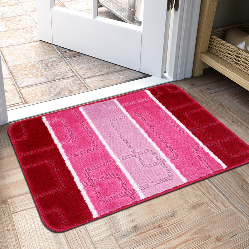 Factory Direct Sales Wholesale Polypropylene Fiber Doorway Bathroom Simple Bathroom Household Door Mat Non-Slip Absorbent