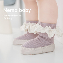 2022秋季新品婴儿学步地板鞋袜胶底防滑室内隔凉女宝宝公主地板袜
