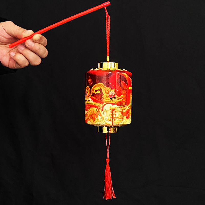 新年元宵节灯笼中国风儿童手提灯笼宫灯花灯中号led发光灯笼批发