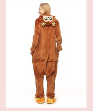 kigurumi棕色猴子monkey卡通动物连体睡衣情侣扮演出秋冬季家居服