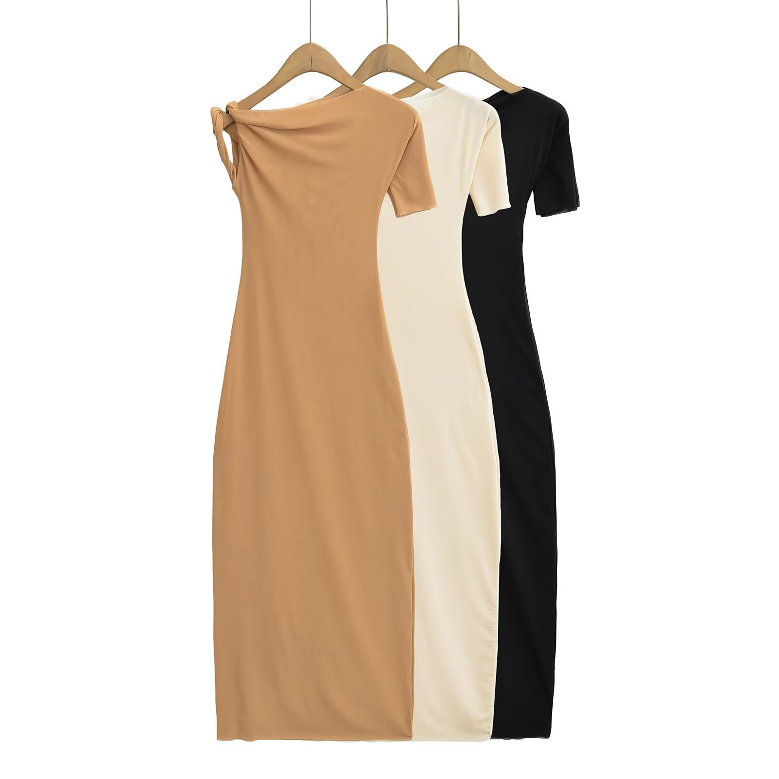 辣妹个性美式单肩不对称双层网纱连衣裙夏包臀长裙收腰性感-阿里巴巴