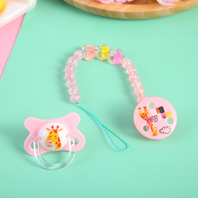 New Baby Pacifier Portable Lanyard Super Soft Plastic Silicone Mouth Safety Fall Protection Bite-Resistant Maternal and Child Supplies