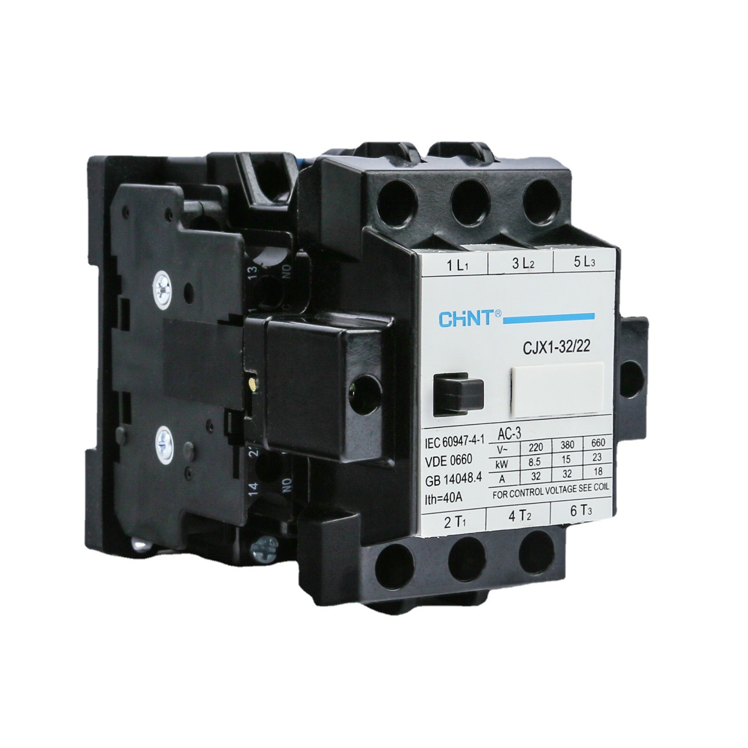 chint/正泰交流接触器cjx1-32/22 辅助触头2常开2常闭