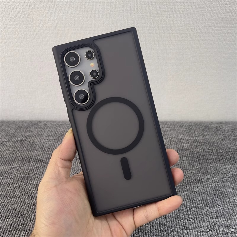 适用三星S24Ultra手机壳磁吸Magsafe肤感磨砂S25U保护套全包防摔
