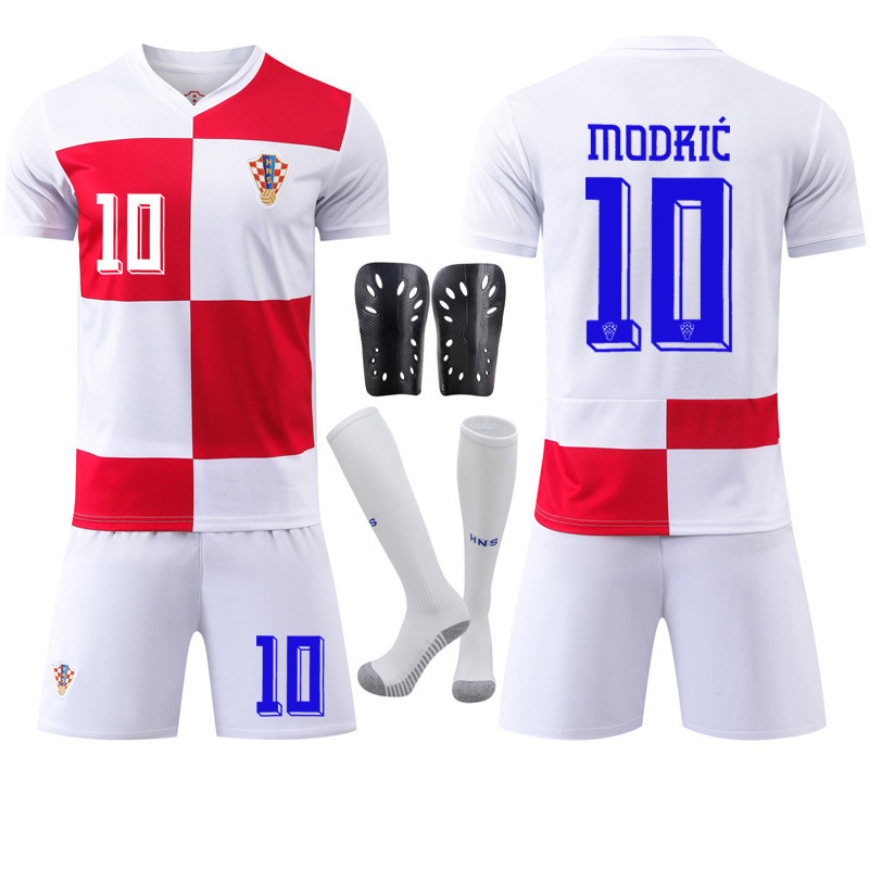 2024欧洲杯克罗地亚主场足球服套装10号莫德里奇球衣国家队服套装