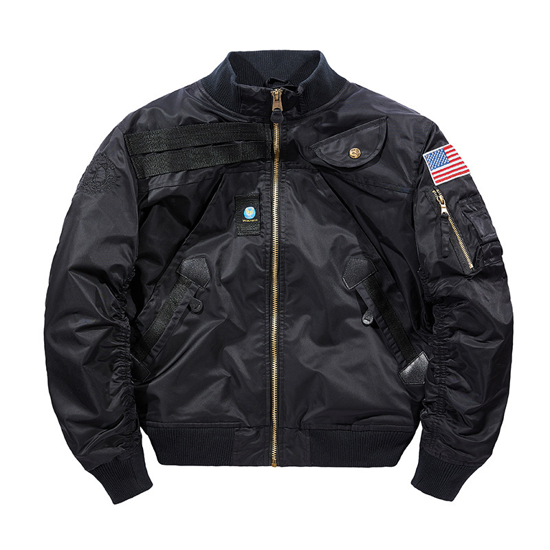 男士ma-1飞行夹克户外休闲立领多袋宽松大码夹克男军旅夹克外套