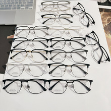 超时尚夹圈B钛眉毛眼镜架纯钛眉毛架精工蔡司眼镜木九十眼镜板材