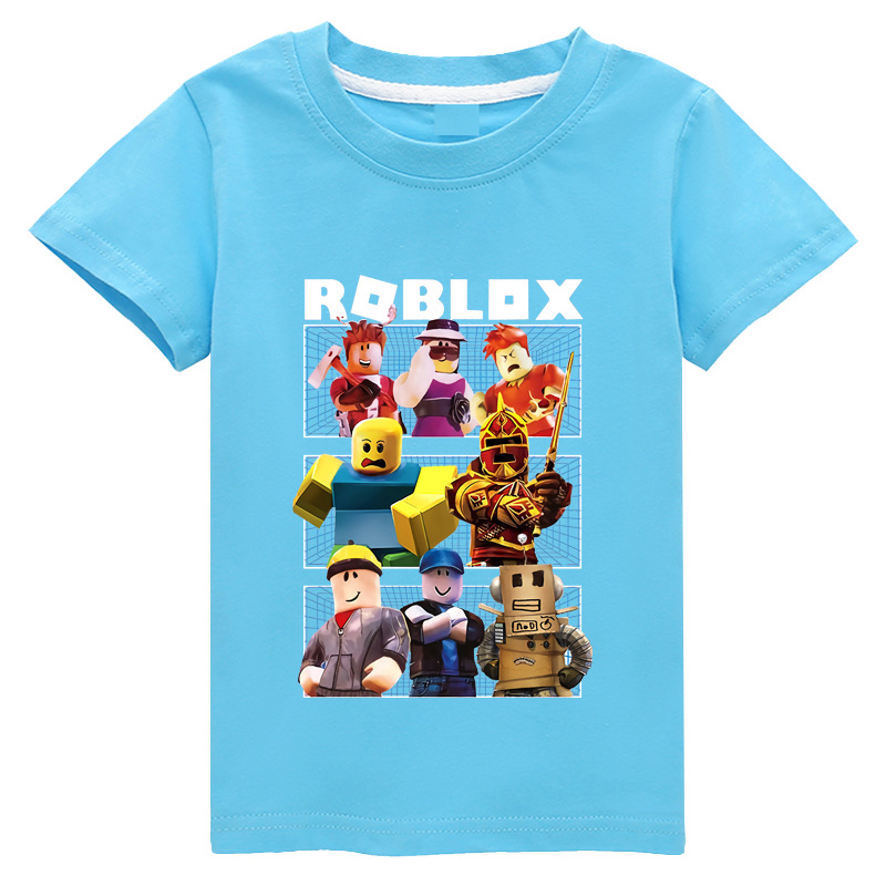 3D跨境新品 ROBLOX  跨境时尚童装男女童装短袖T恤网眼布涤纶