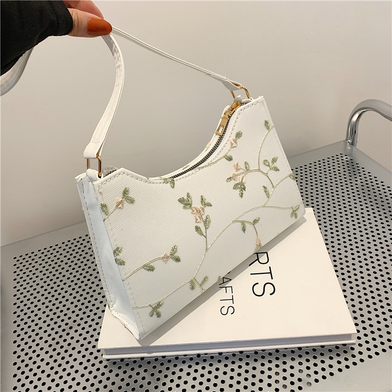 Women's Bag 2023 Spring and Autumn New Fashion Lace Gel Bag Fresh Shoulder Messenger Bag Underarm Bag Small Square Bag