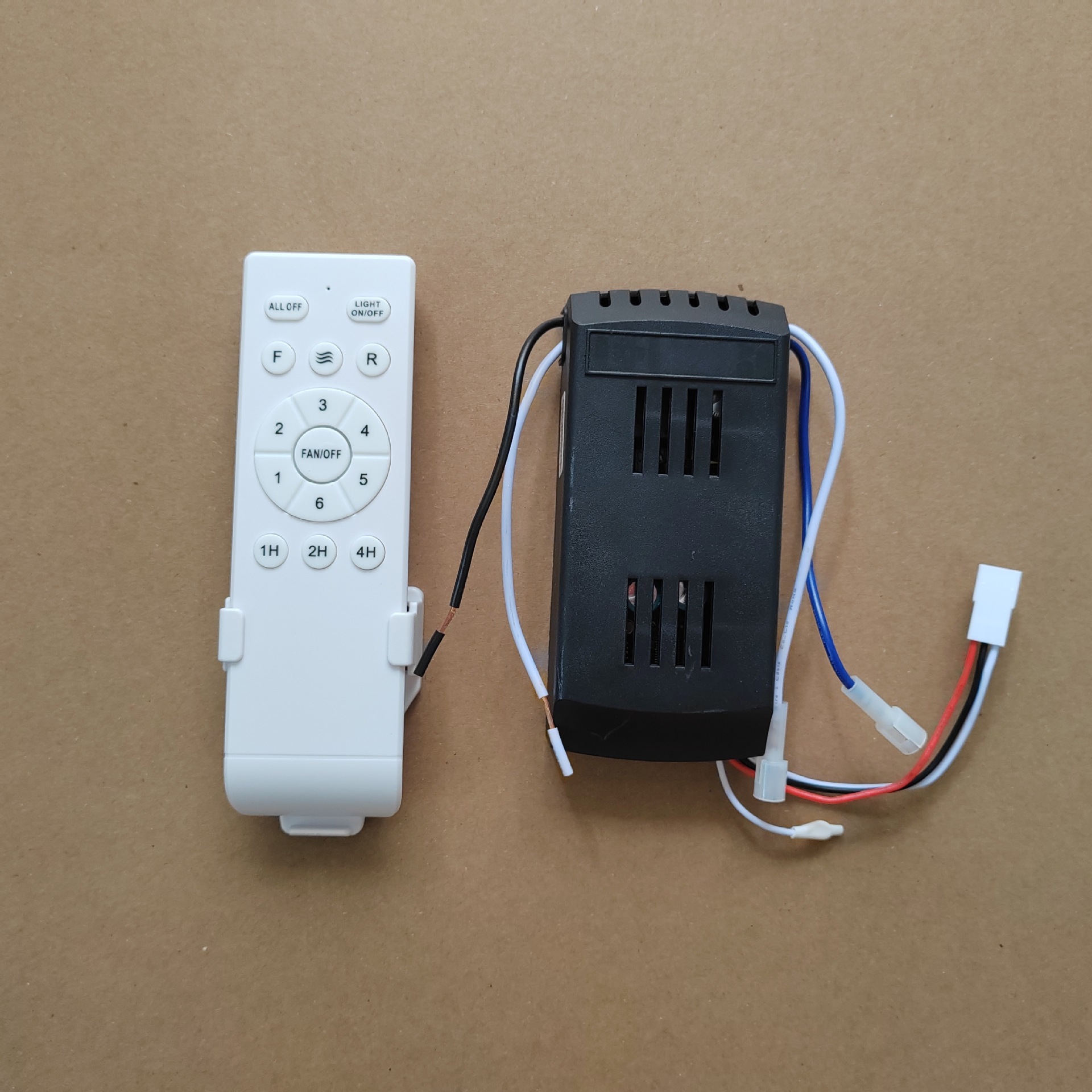 出口英文版变频dc六档调速家用风扇灯遥控器控制器24v通用型吊扇