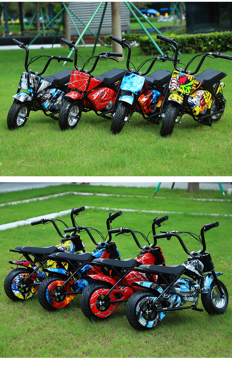 新款迷你电动小哈哈摩托车骑式电动迷你车小孩越野把小摩托电动车