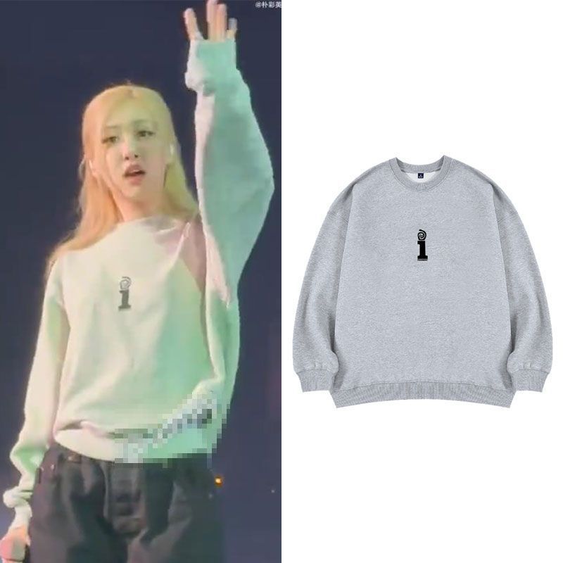 blackpink演唱会rose朴彩英同款卫衣服字母印花薄款加绒春秋冬装