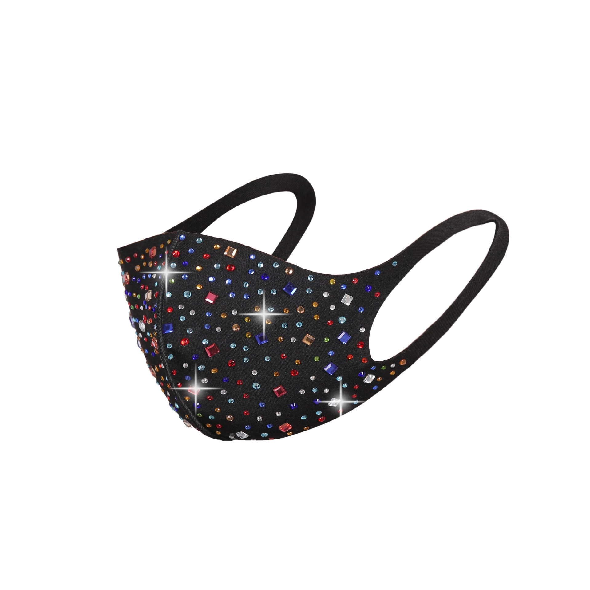 现货全钻口罩女明星防尘配水钻口罩烫钻带钻的透气圣诞口罩装饰