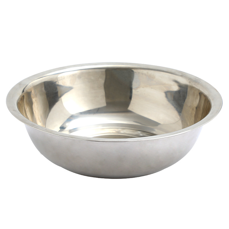 不绣钢洗菜盆永发圆形不锈钢盆子铁盆脸盆大号家用厨房白钢洗衣盆