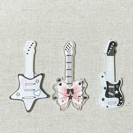 卡通亚克力仿真蝴蝶吉他配件手工DIY发夹头饰装饰挂件配件材料