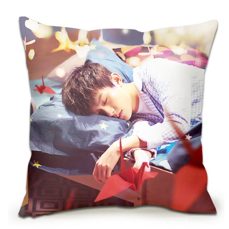 易烊千玺抱枕被子两用来图情侣可印照片枕头公仔人形玩偶