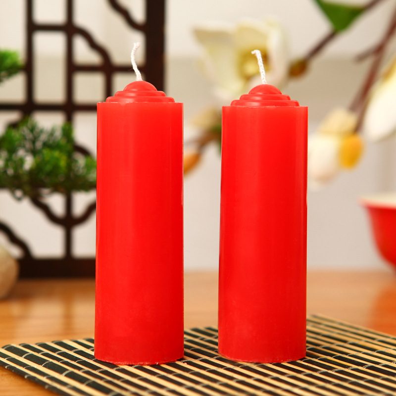 Ji Zhiguang Household Lighting Candle Red White Yellow Thick Cylindrical Power Failure Emergency Romantic Wedding Large Factory Wholesale