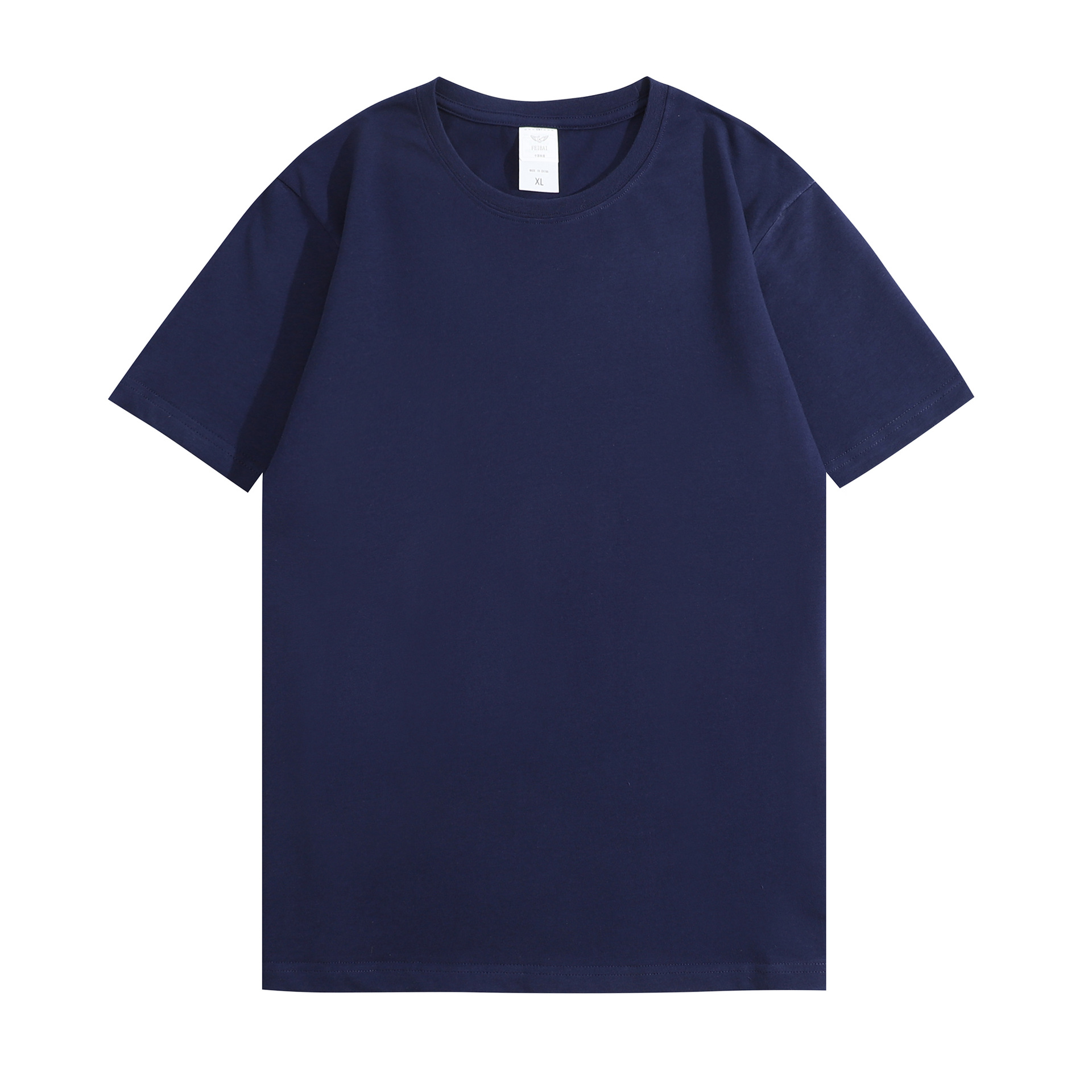 夏季男士纯色t恤运动弹力修身打底衫圆领纯棉短袖白t