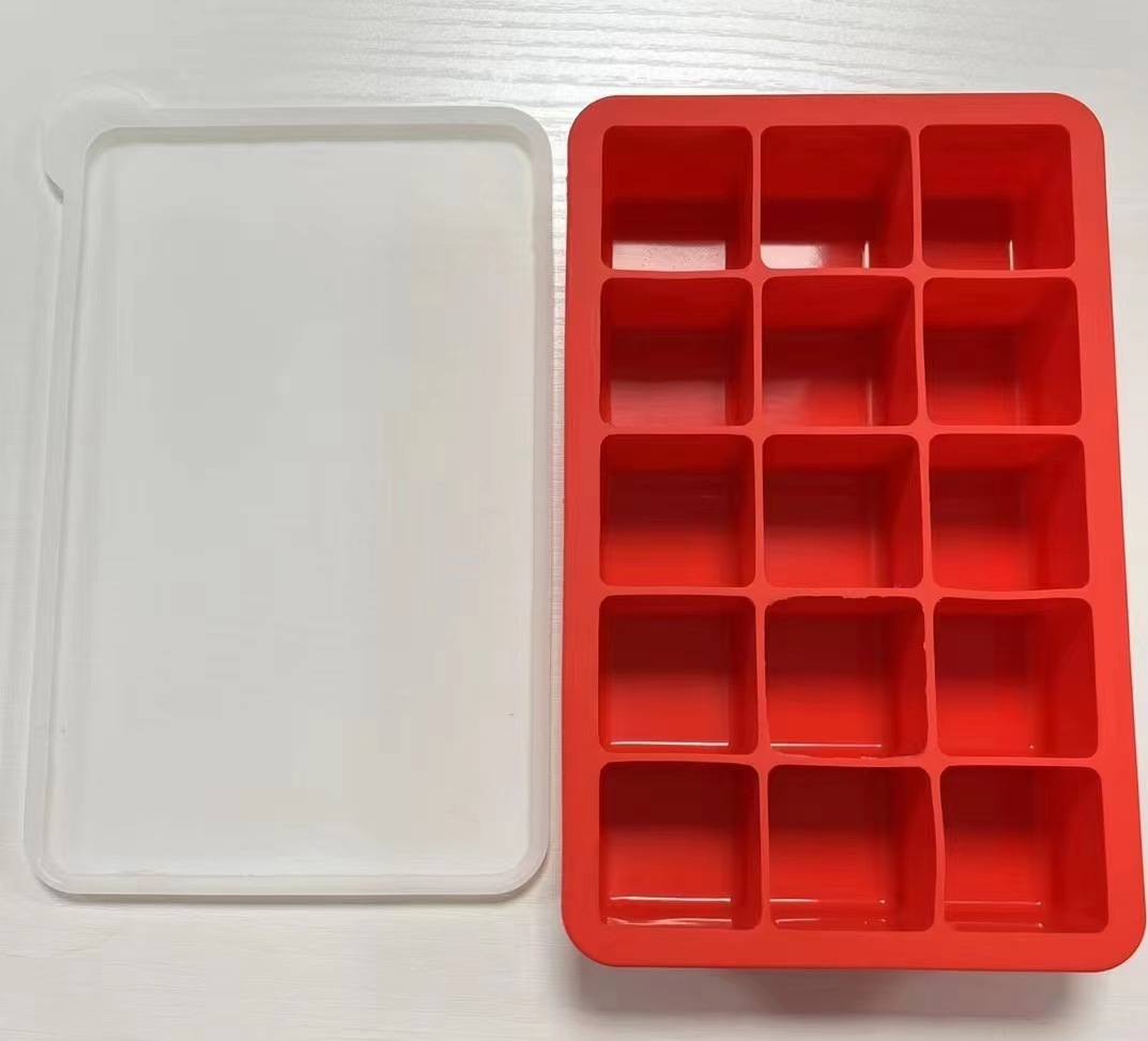 Silicone Ice Cube Mold Six-Grid round Ice Tray Ice Box Ice Maker 6-Hole Upper and Lower Cover Homemade Ice Hockey Ice Cube Mold