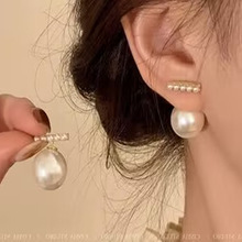 轻奢珍珠耳钉女小众设计感气质耳环2023新款洋气复古耳饰