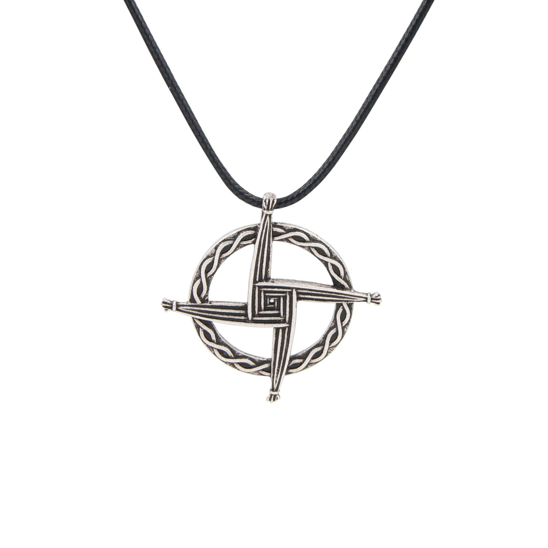 爱尔兰护身符吊坠项链凯尔特人十字布里吉德的女人或男人的礼物