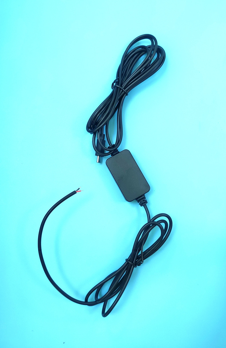 行车记录仪降压线 typec接口 12 24v转5v2a线长3米带低压保护批发