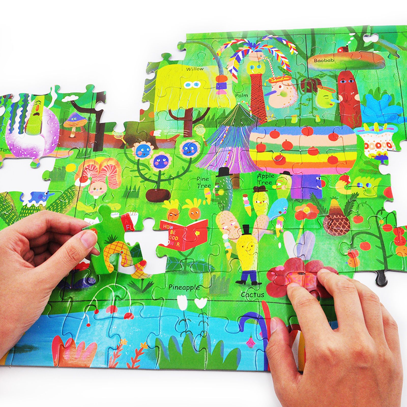 小红花 邦臣拼图100片-植物精灵 6岁 儿童拼图益智男孩女孩拼图游