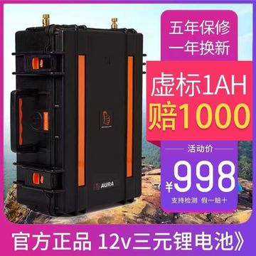国标锂电池12v大容量200安300ah锂电池电推氙气灯房车户外锂电瓶