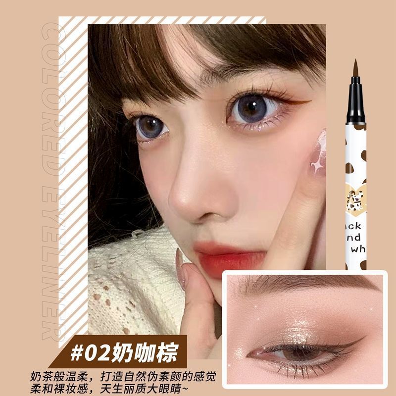 Liangshini Ultra-Fine Eyeliner Pen Waterproof Sweat-Proof Non-Smudging Not Easy to Take off Makeup Lying Silkworm Pen Quick-Drying Eyeliner Pen