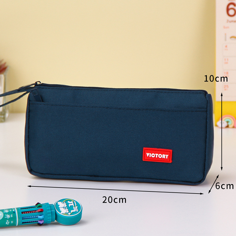 Large Capacity Pencil Case Wholesale Korean Stationery Box Elementary Students' Pencil Bag Men and Women School Stationery Case Custom Logo