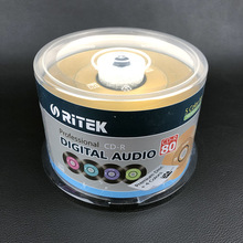 铼德RITEK光盘 五彩黑胶 CD-R 52X 700MB 刻录盘50片空白光盘