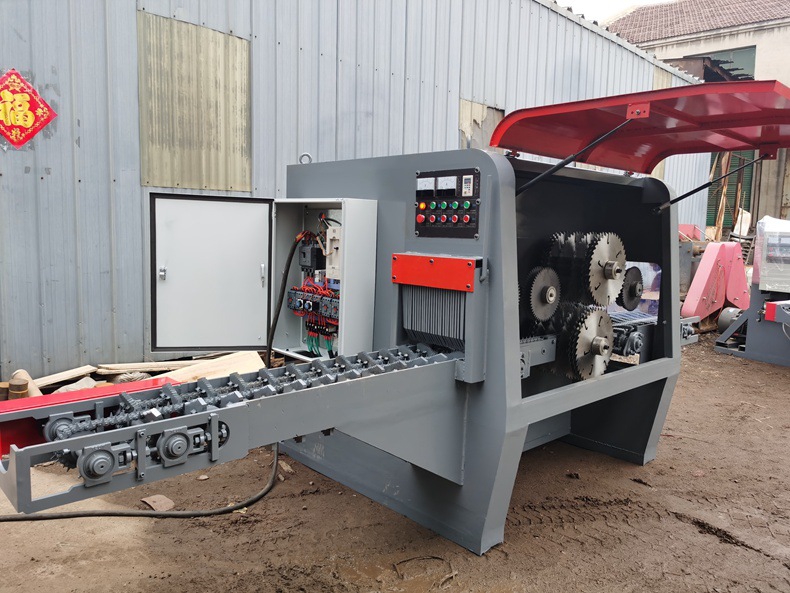 重型圆木多片锯木工机械全自动园木开板锯全自动木料开方开料带锯-阿