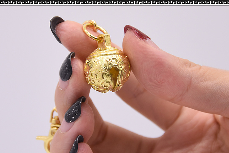 赠尔只金铃国风镂空雕花铃铛手机挂饰钥匙扣吊坠一步一响一步一想