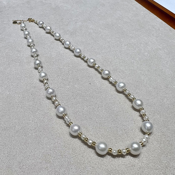 6-7mm淡水珍珠满天星项链正圆基本无瑕轻奢感珍珠项链高级百搭
