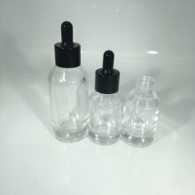 新款批发 30ml50ml100ml绿宝瓶 加厚斜肩玻璃瓶 精华液瓶 滴管瓶