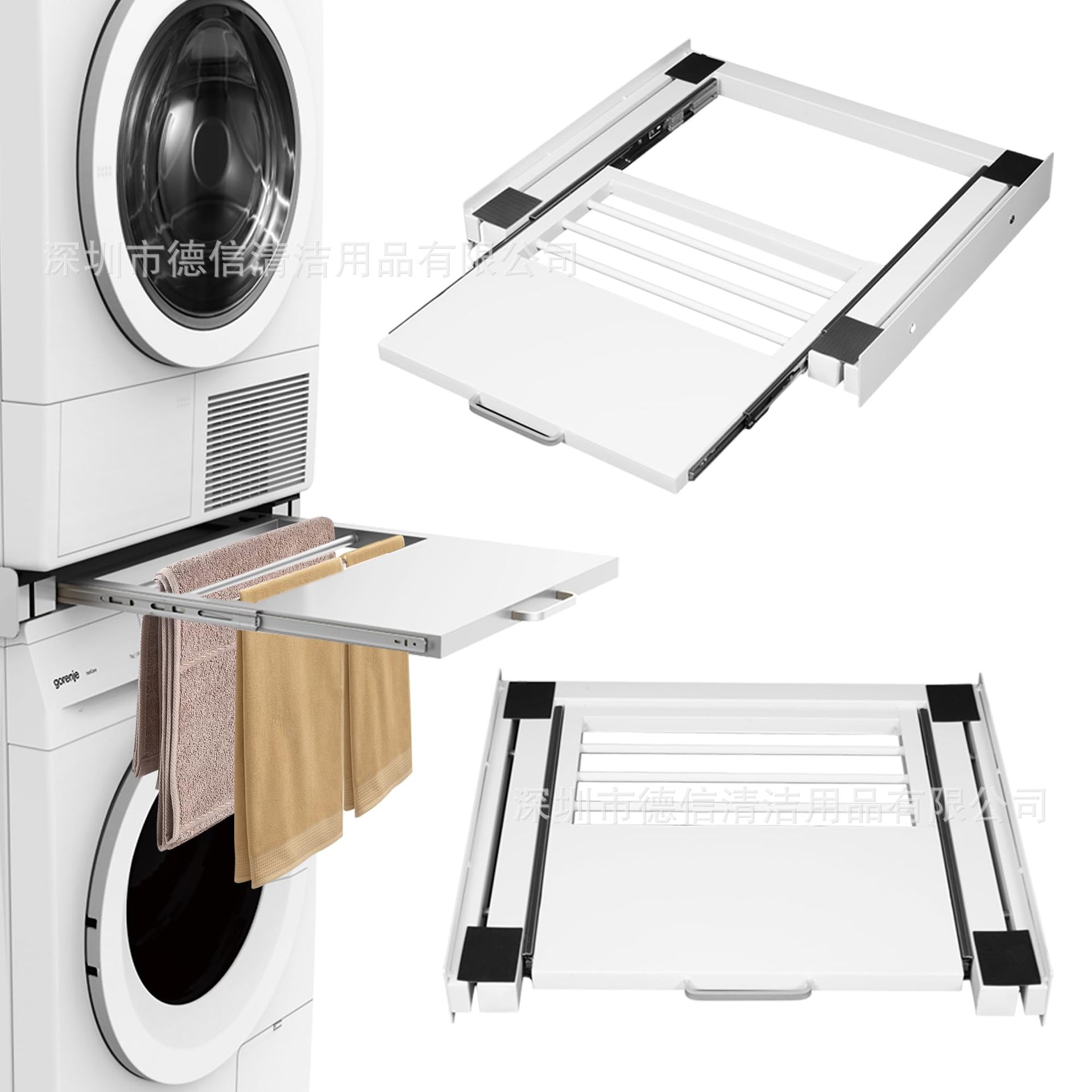 亚马逊洗衣机烘干机堆叠架洗衣机置物架家用多层洗衣机收纳架爆款