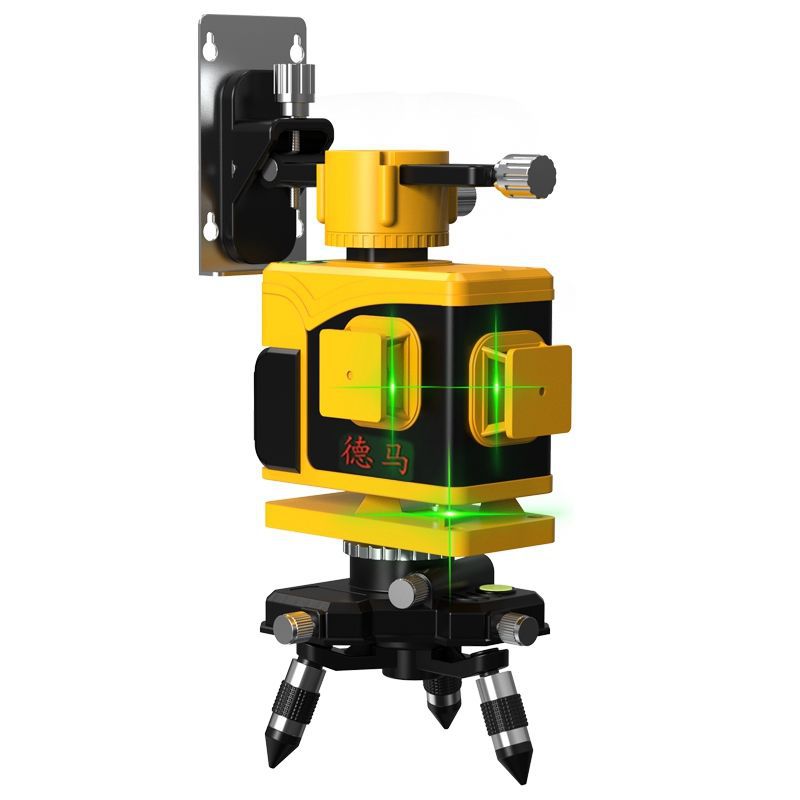 ld欧司朗蓝光十二线贴地仪水平仪绿光12线墙地一体机上墙架打斜线