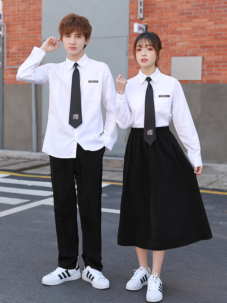 初高中毕业班服套装学生jk白衬衫长裙校服学院风运动会合唱服春夏
