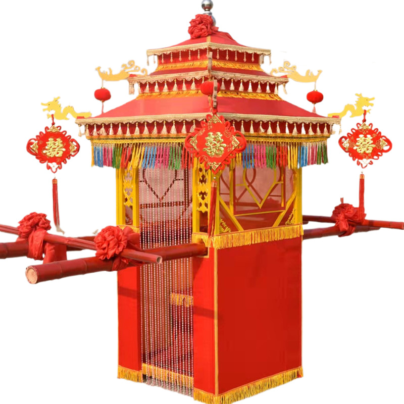 中式婚庆道具布置轿子八抬大轿结婚影视道具迎亲舞台秀场汉服拍摄