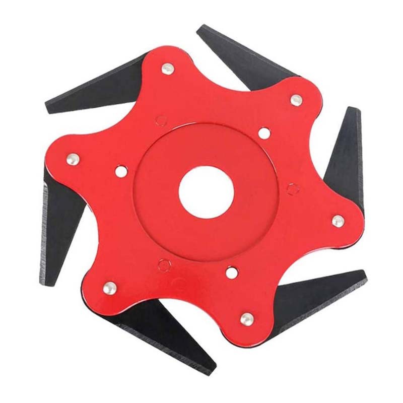 六叶刀片打草头 跨境专供割草机配件割灌机刀片通用除草打草刀