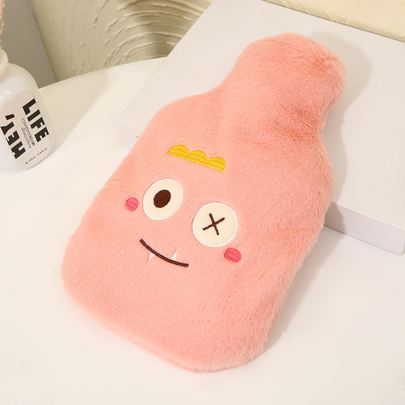 Hot Water Injection Bag Hand Warmer Thickened Explosion-Proof Plush Cartoon Student Irrigation Hand Warmer Large Hot-Water Bag Cross-Border