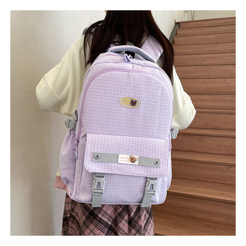 书包小学生三到六年级大容量双肩包日系ins小熊简约中学生双肩包